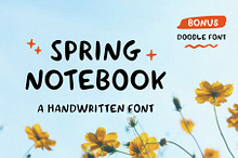 Spring Notebook handwritten font