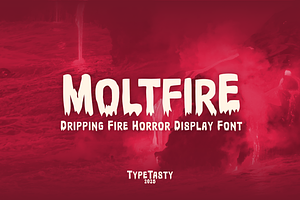 MOLTFIRE – Dripping Fire Horror Font