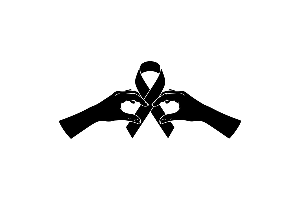 Cancer Awareness Ribbon Silhouette, a Healthcare Illustration by Designer_Momina (Photo 11 of 16)