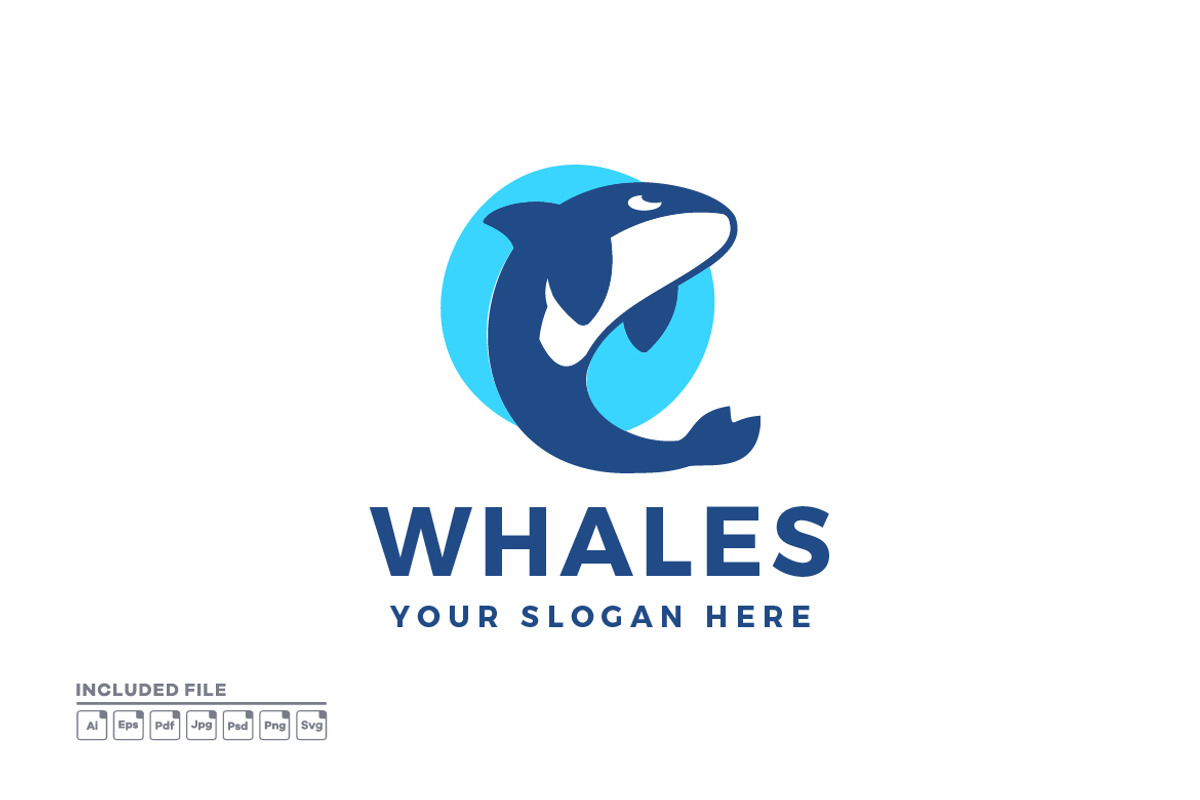 Whales Logo Vector Icon Illustration, a Branding & Logo Template by yuanesei