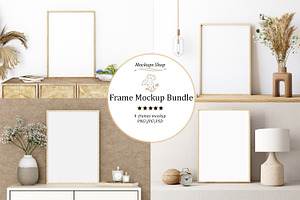 Boho Frame Mockup Bundle - 136