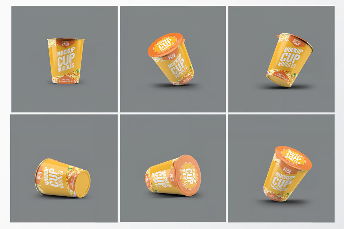 Instant Food Cup Mock-Up, a Cups & Container Mockup by DesignRushMarket (Photo 1 of 7)