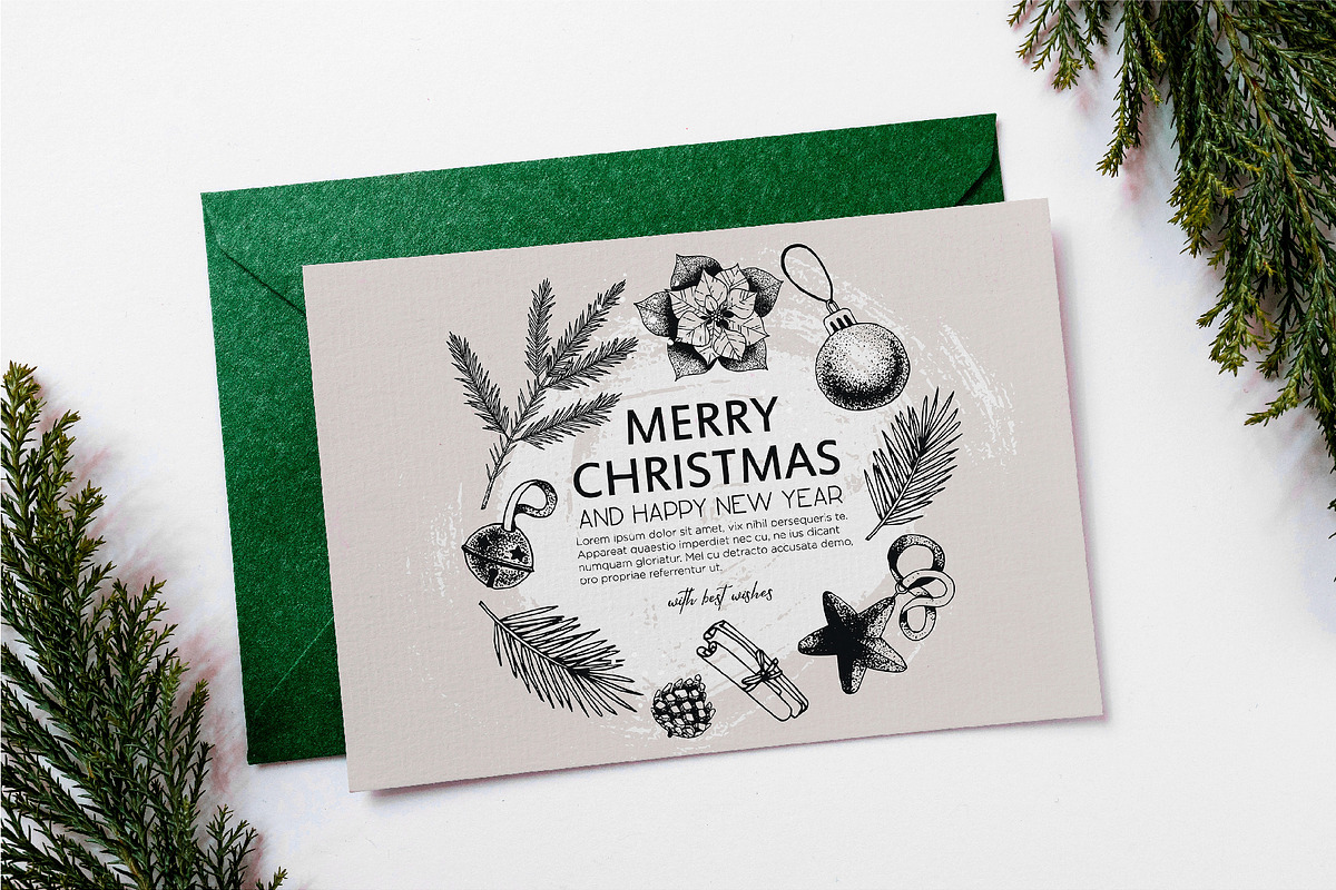 Christmas and New Year set, a Card Template by KPGallery (Photo 5 of 8)