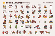 50 Camping Activities, an Illustration by monkik (Thumbnail 7 of 21)