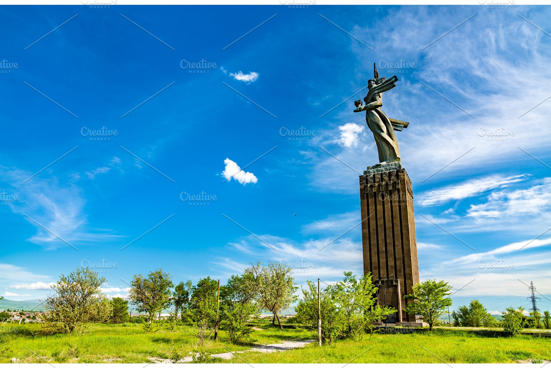 Mother Armenia, a monumental statue, an Architecture Photo by Leonid Andronov