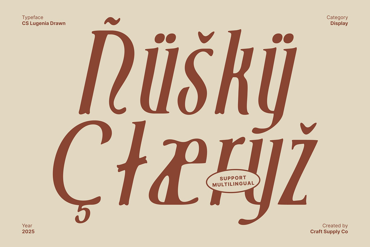CS Lugenia Drawn, a Serif Font by Craft Supply Co. (Photo 7 of 8)