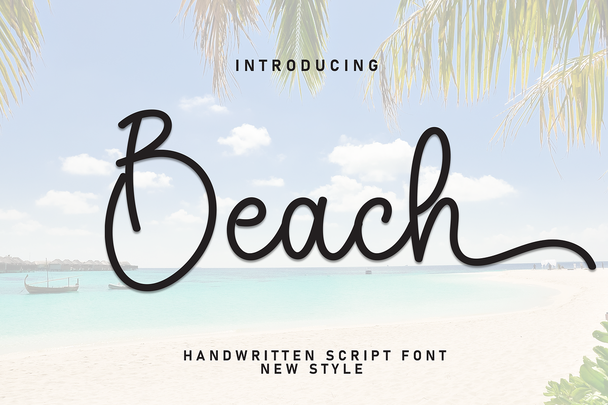 Beach | Script Font, a Handwritten Font by Scratchones (Photo 1 of 9)