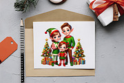 Cute Elf Christmas Clipart Bundle, an Illustration by RobertsArt (Thumbnail 2 of 7)