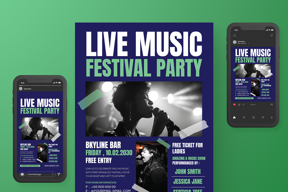 Music Event Flyer Set preview 3