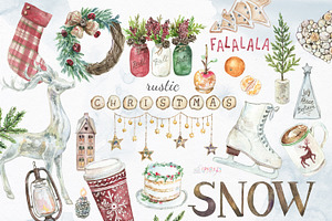 Rustic Christmas Clipart