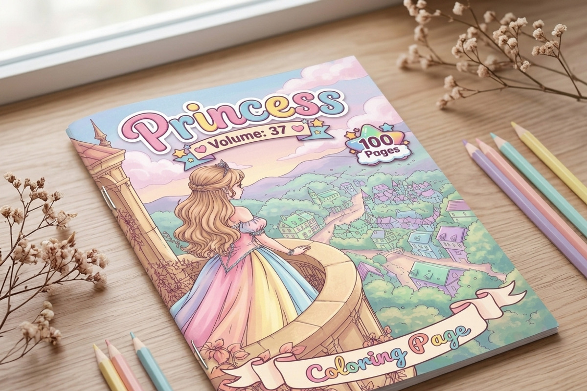 Magical Princess Coloring Book Vol37, a Person Illustration by ikarifq shop (Photo 2 of 7)