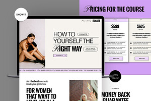 Course Sales Page Template Showit