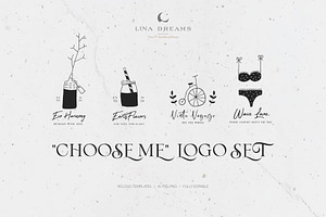 CHOOSE ME LOGO SET, a Branding & Logo Template by Luna Dreams