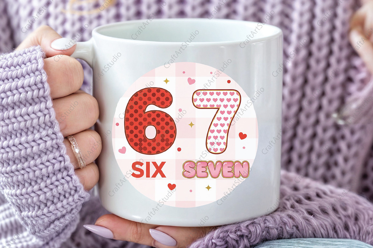 Six Seven Valentine PNG, an Illustration by CraftArtStudio (Photo 2 of 4)