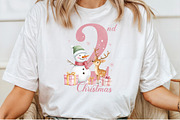 Pink Snowman Baby Second Christmas, an Illustration by Craft Nest (Thumbnail 4 of 6)