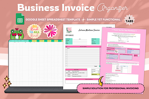 Business Invoice Organizer Sheets