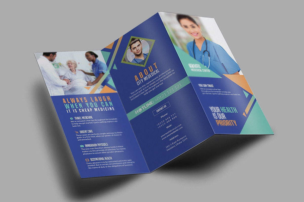 Simple Medical Tri-Fold Brochure, a Brochure Template by MRI STUDIO (Photo 3 of 8)