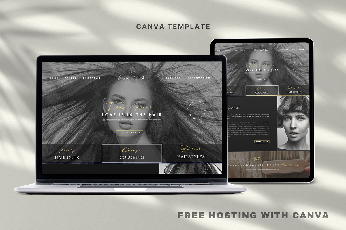 Beauty Website, Hair Website, a Websites & App Template by Prodesign (Photo 2 of 5)