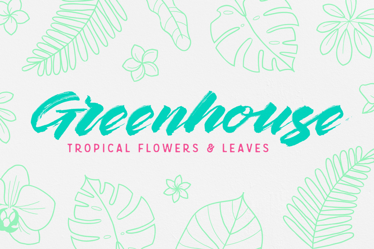 Greenhouse Tropical Flowers & Leaves, an Illustration by Elevens (Photo 1 of 8)