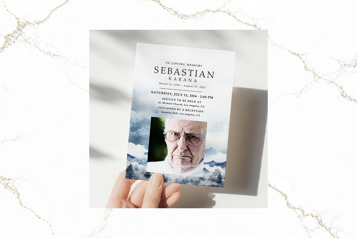 Funeral Invitation Canva FR010, an Invitation Template by TyphoonStudio (Photo 3 of 7)