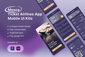 Mosca - Ticket Airlines App, an App Template by Panen Creative