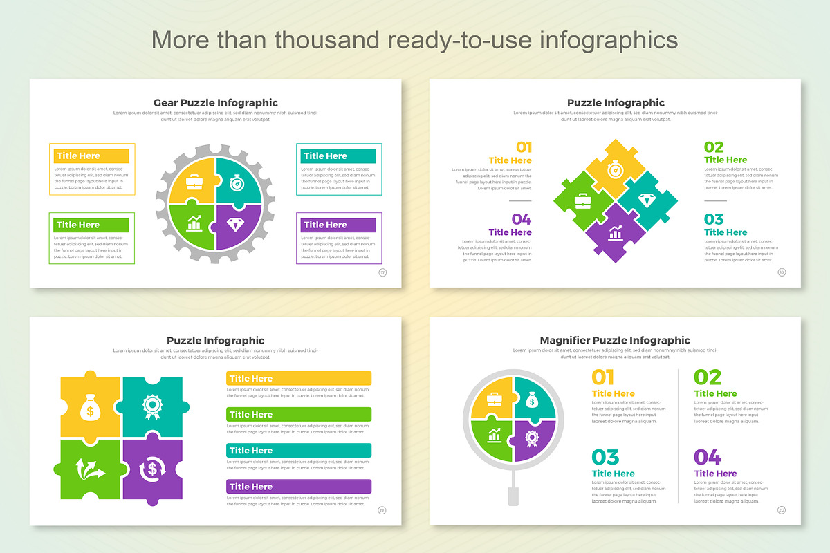 Puzzle Infographic Keynote, a Templates & Theme by Mighty-Slide (Photo 6 of 8)