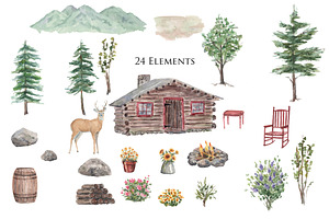 Cabin Clipart Set