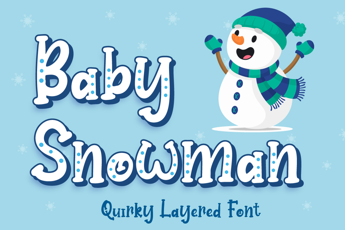 Baby Snowman - Display Font, a Font by Attype (Photo 1 of 8)