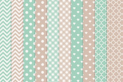 Mint Elephant Clipart & Patterns, an Illustration by Amanda Ilkov (Thumbnail 3 of 3)