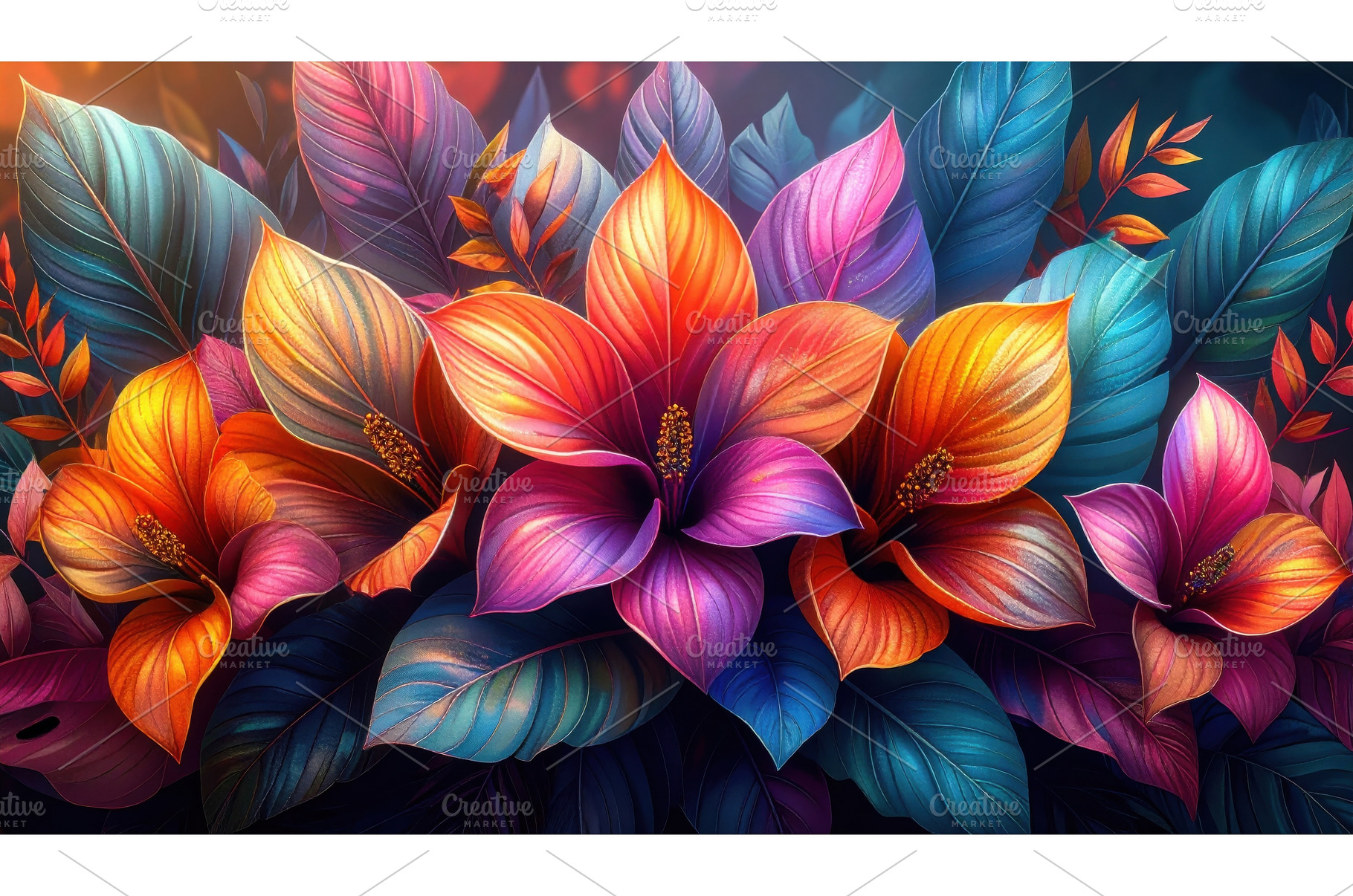 Vibrant tropical flowers with purple, a Nature Photo by Igor Tichonow