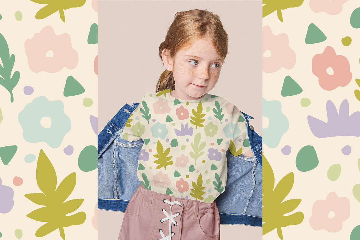 Abstract Pastel Floral Print, a Wallpaper Graphic by MalyskaStudio (Photo 4 of 8)