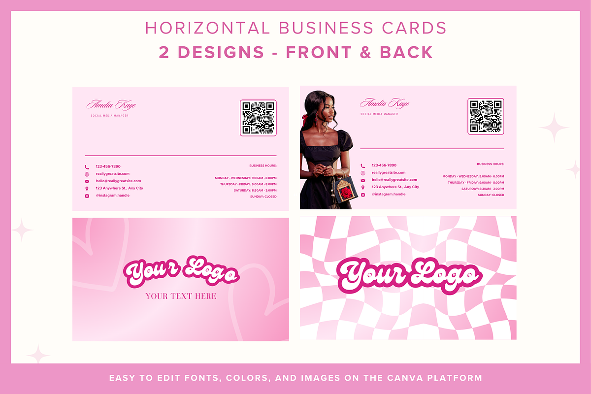Pink Canva Branding Kit, a Branding & Logo Template by GlamWebDesigns (Photo 4 of 10)