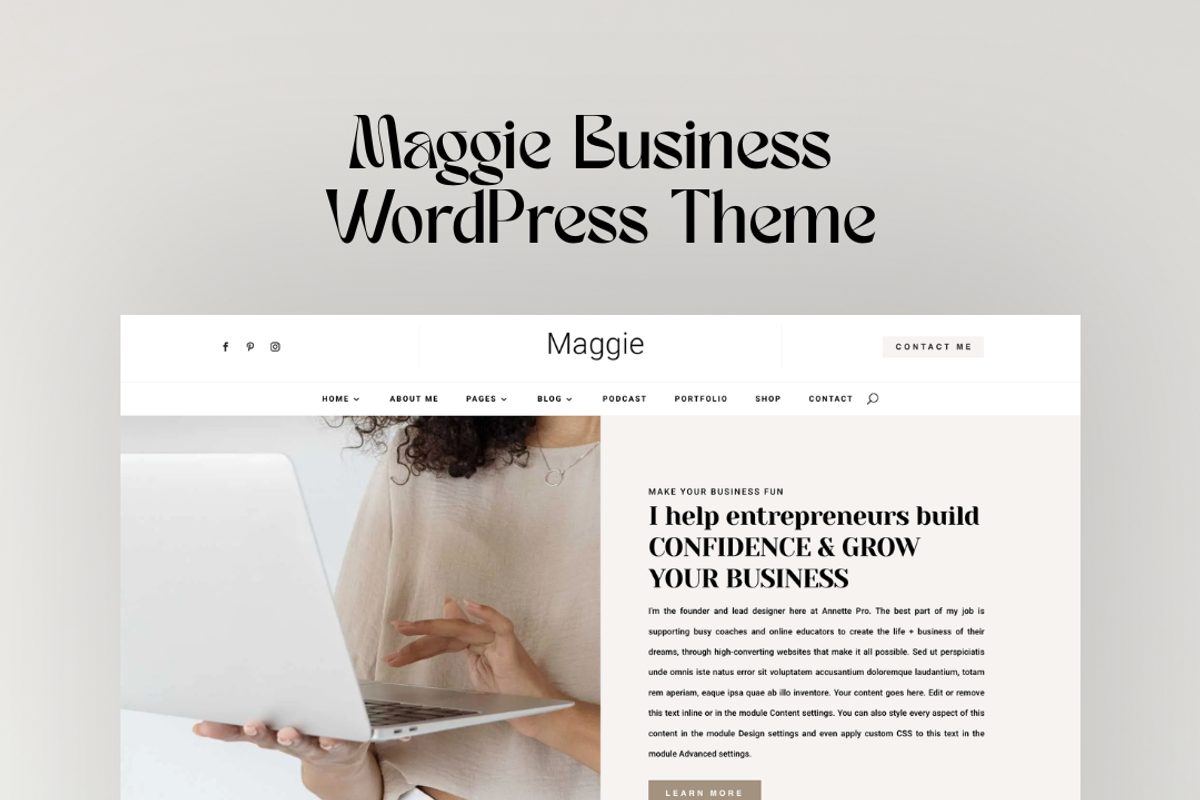 Coaching Maggie WordPress Divi 5, a WordPress Template by Lovely Confetti (Photo 3 of 5)