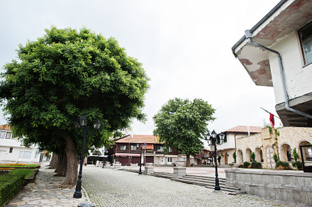 Street in the old town of Nesebar, Bulgaria., an Architecture Photo by AS photostudio