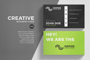 Green Corporate Business Card