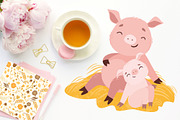 Mother and baby. Mothers Day, an Animal Illustration by Lesya Skripak (Thumbnail 7 of 7)