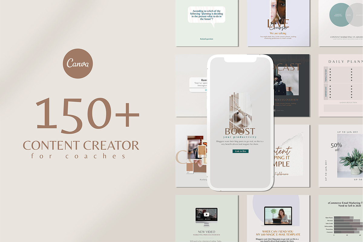 Content Marketing Template CANVA, a Social Media Template by goodesign (Photo 1 of 23)