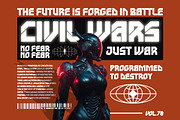 Neocrash - Cyberpunk Futuristic Font, a Sans Serif Font by Salamahtype (Thumbnail 3 of 8)