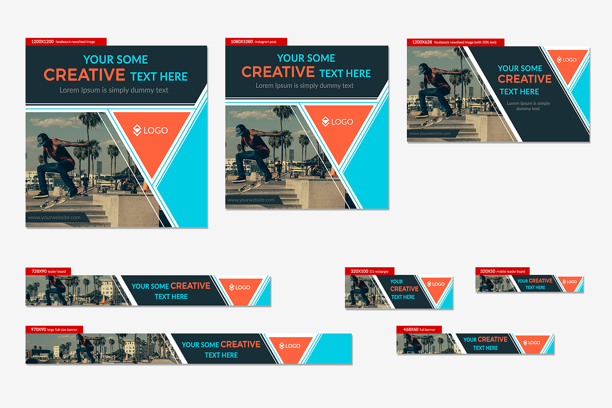 Multipurpose Banners, a Social Media Template by Kalash