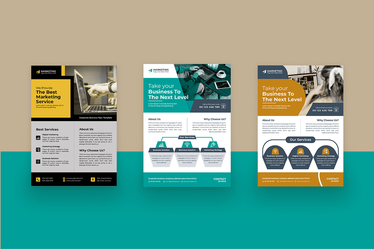 Corporate business flyers, a Flyer Template by Lakhan1998 (Photo 2 of 5)