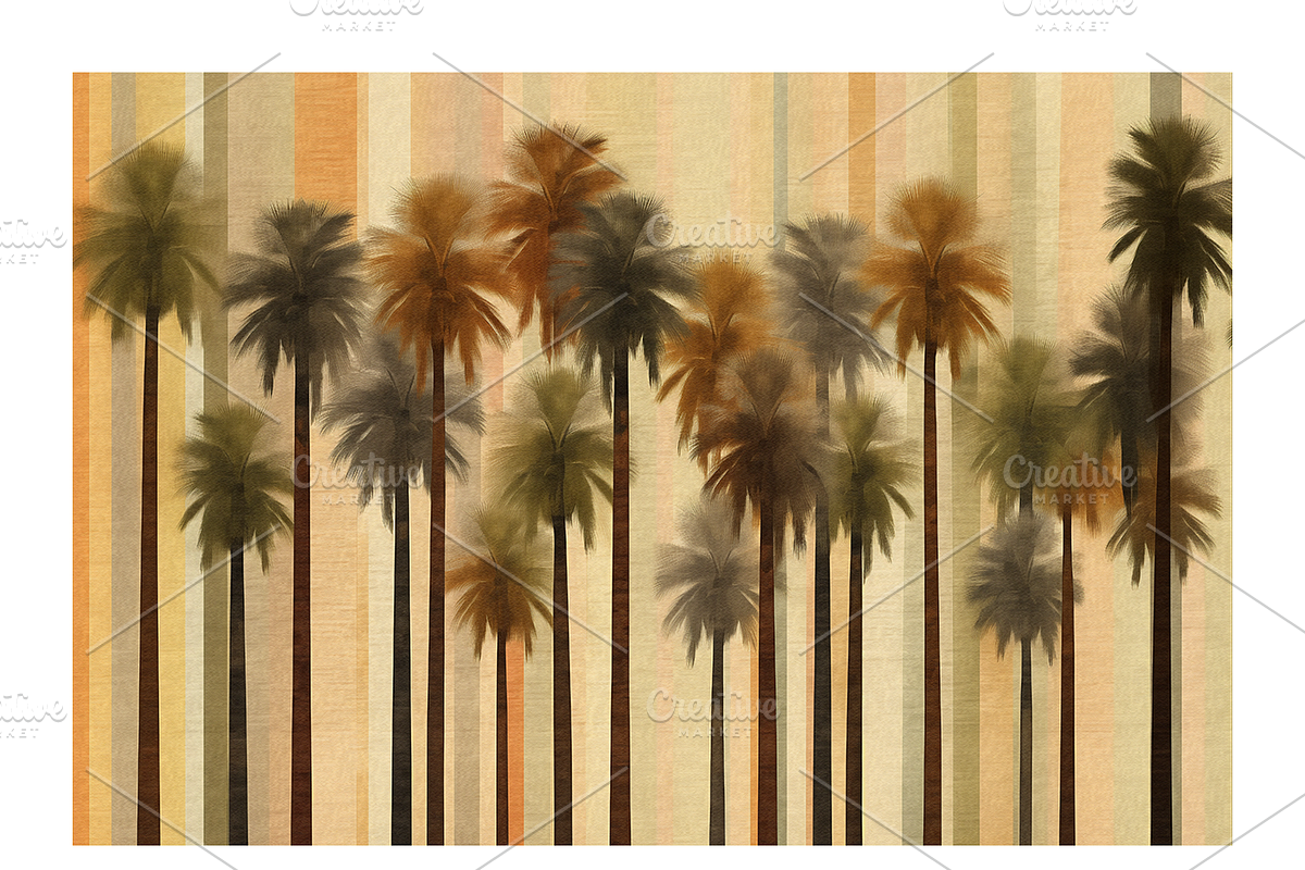 Palm Co · Peaceful Palm Tree Row, a Decorative Illustration by milatovar (Photo 9 of 16)