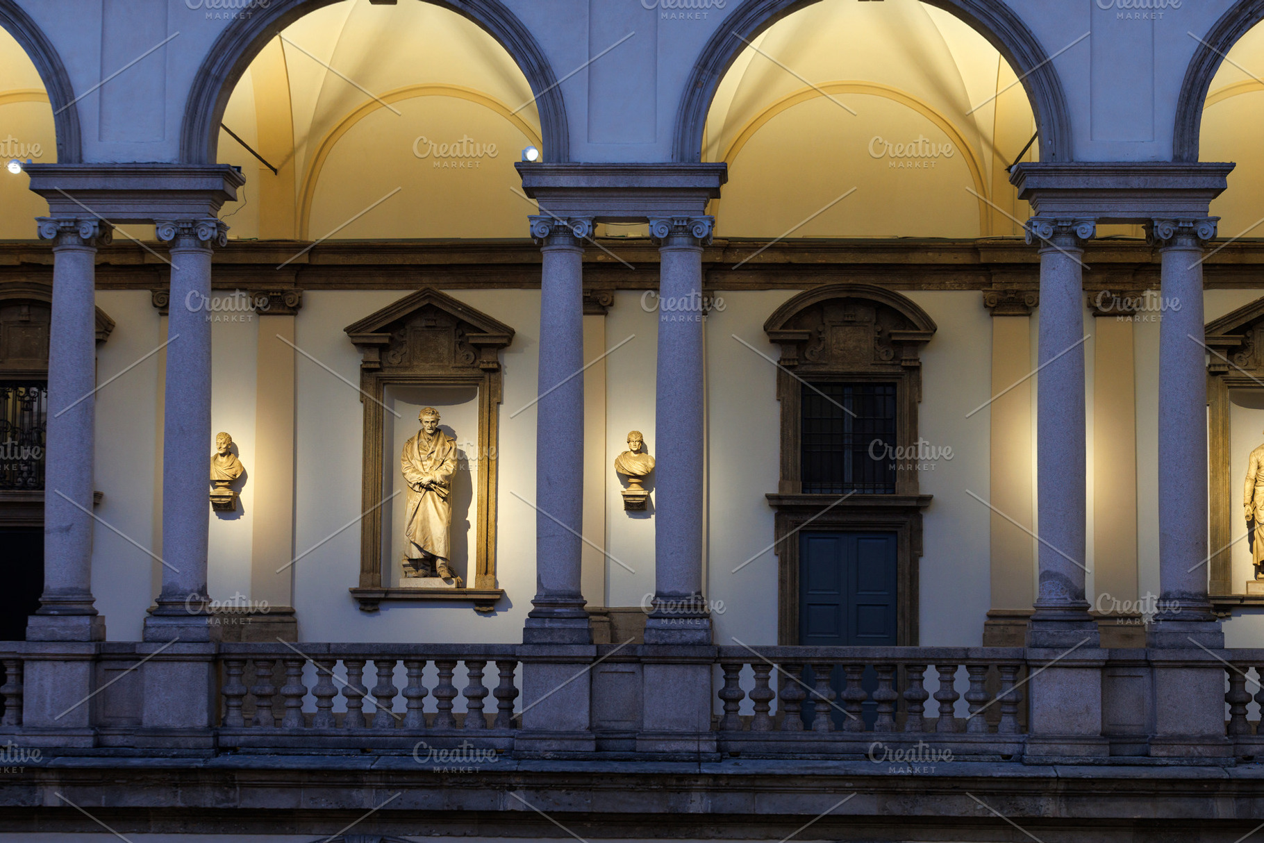 Architectural close up of Pinacoteca di Brera, Milan,, an Architecture Photo by Bepslabor