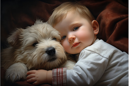 Fluffy Little baby dog floor, a Person Photo by Ylivdesign