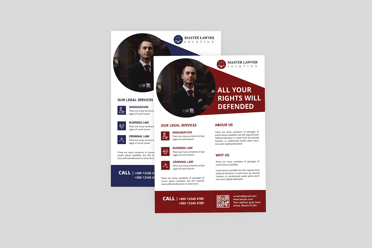 Lawyer Firm Flyer, a Flyer Template by UI_Expert