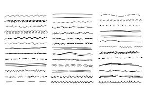 Emphasis lines, underlines, strokes, an Illustration by undrey