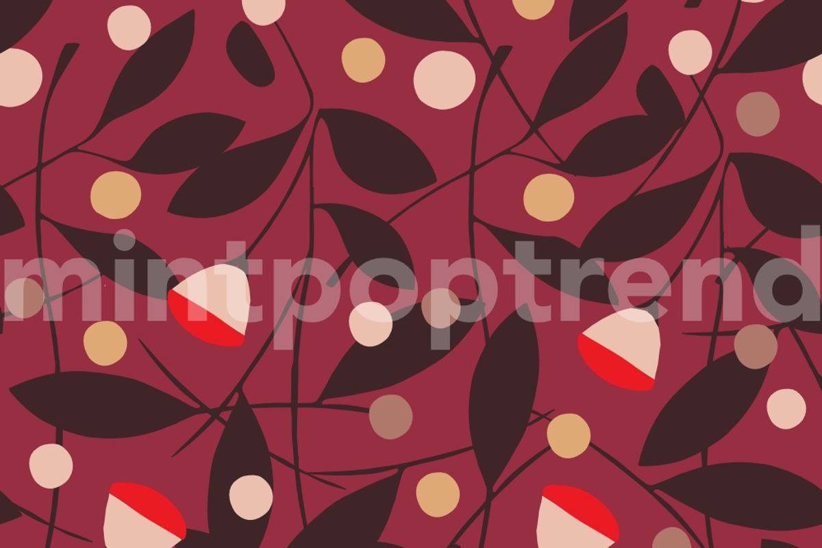 Tea Leaves Seamless Pattern, a Pattern Graphic by Mintpoptrend (Photo 2 of 11)