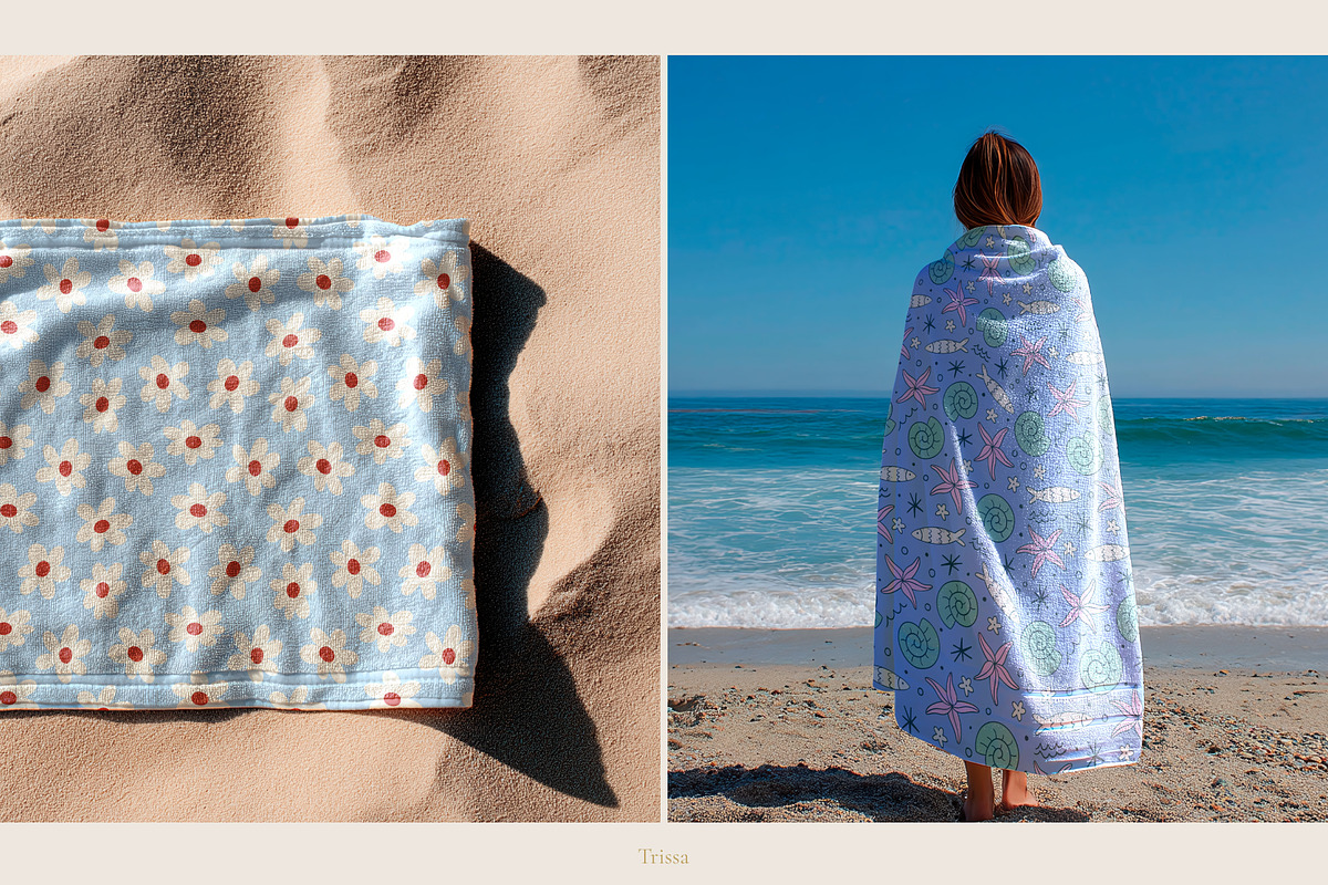 Beach Towel Mockup, a Household Mockup by Trissa (Photo 4 of 7)