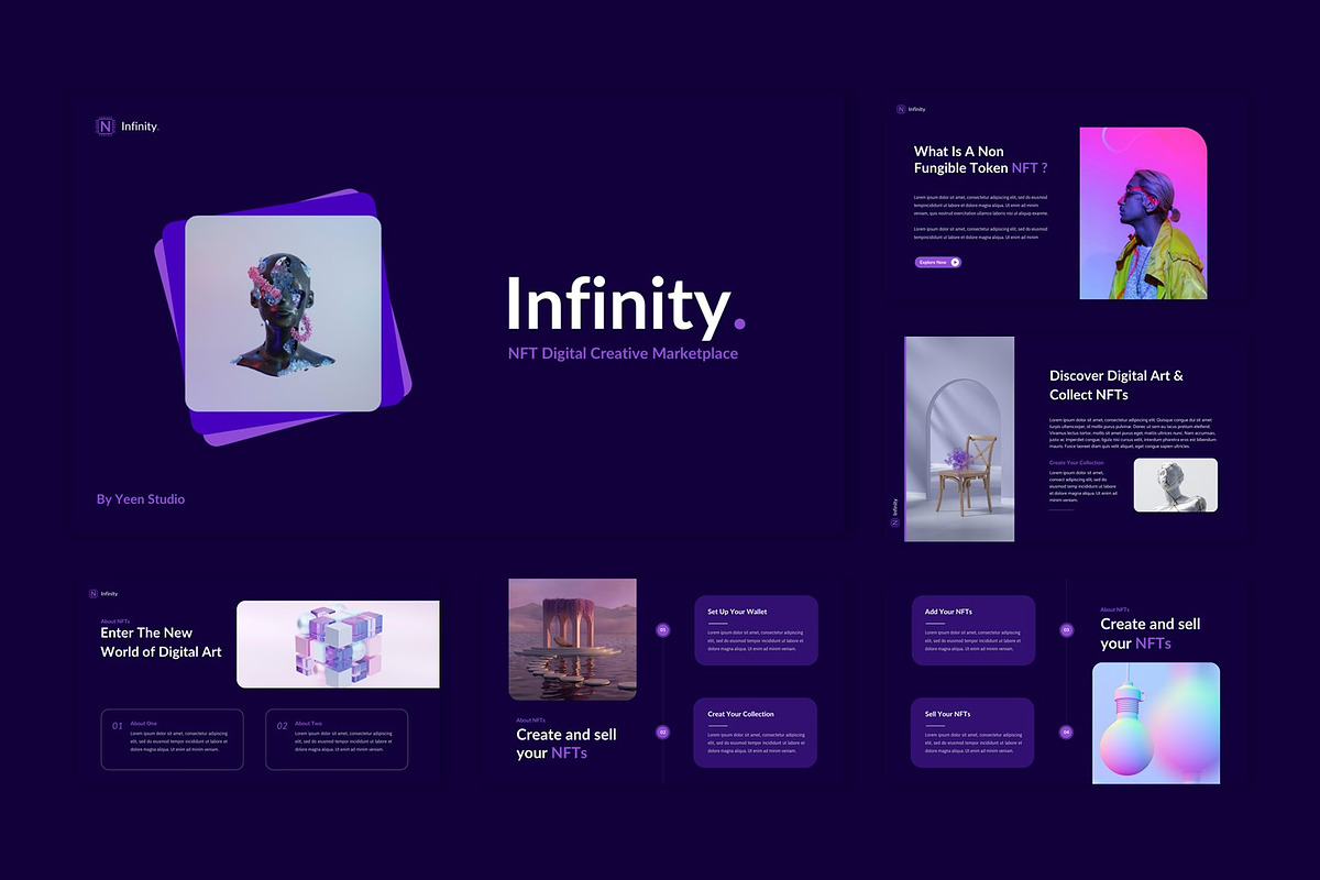 NFT Digital Template Canva, a Presentation Template by BumbleGraph Studio (Photo 3 of 5)