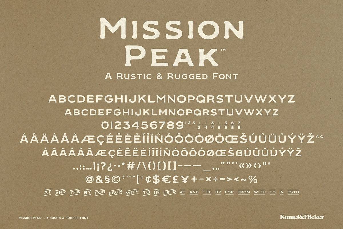 Mission Peak - A Rugged Font, a Serif Font by Komet & Flicker (Photo 15 of 15)