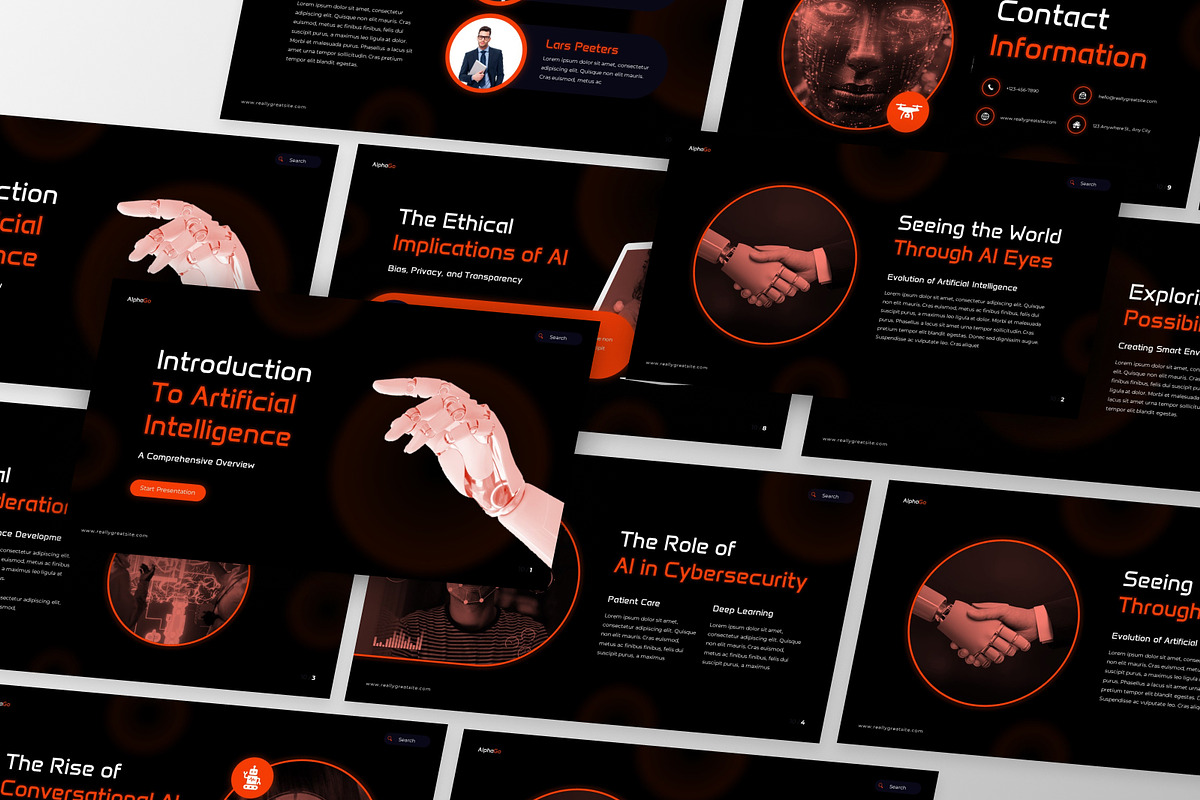 AlphaGo - Artificial Intellegence, a Presentation Template by GraphauseProject (Photo 5 of 6)